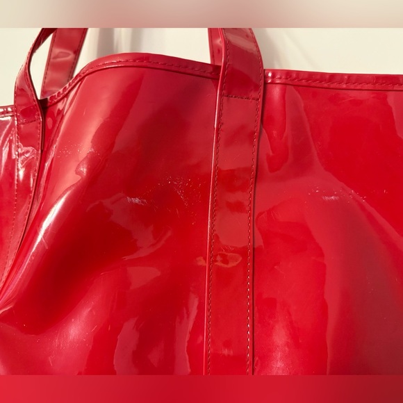 Victoria's Secret Glossy Red and Pink Tote - Picture 3 of 4